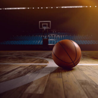Ball and Basketball Court